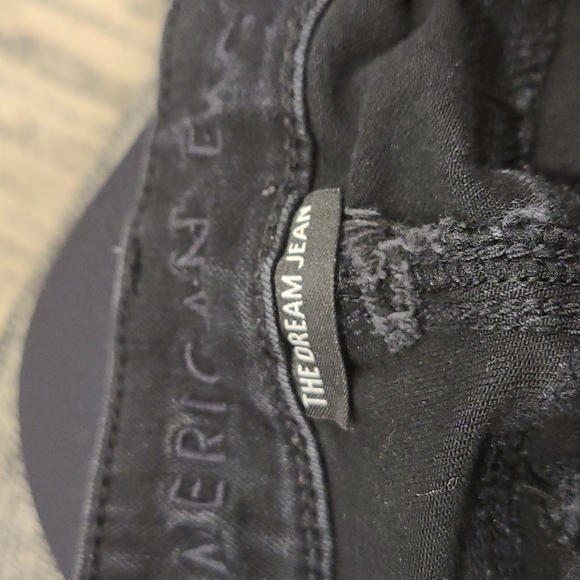 American Eagle dream jeans black with rips - Picture 2 of 7